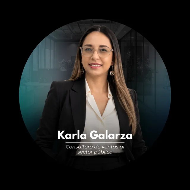 Karla Galarza, Consultora de ventas al sector público